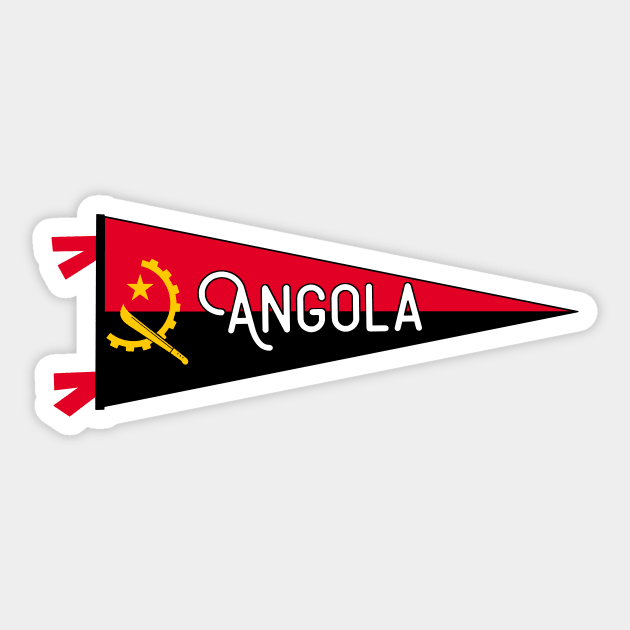 Angola Flag Pennant Sticker by zsonn